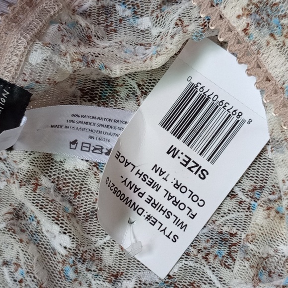 NWT Daydream Nation Wilshire Panty in Floral Mesh Lace Size Medium - Picture 5 of 8